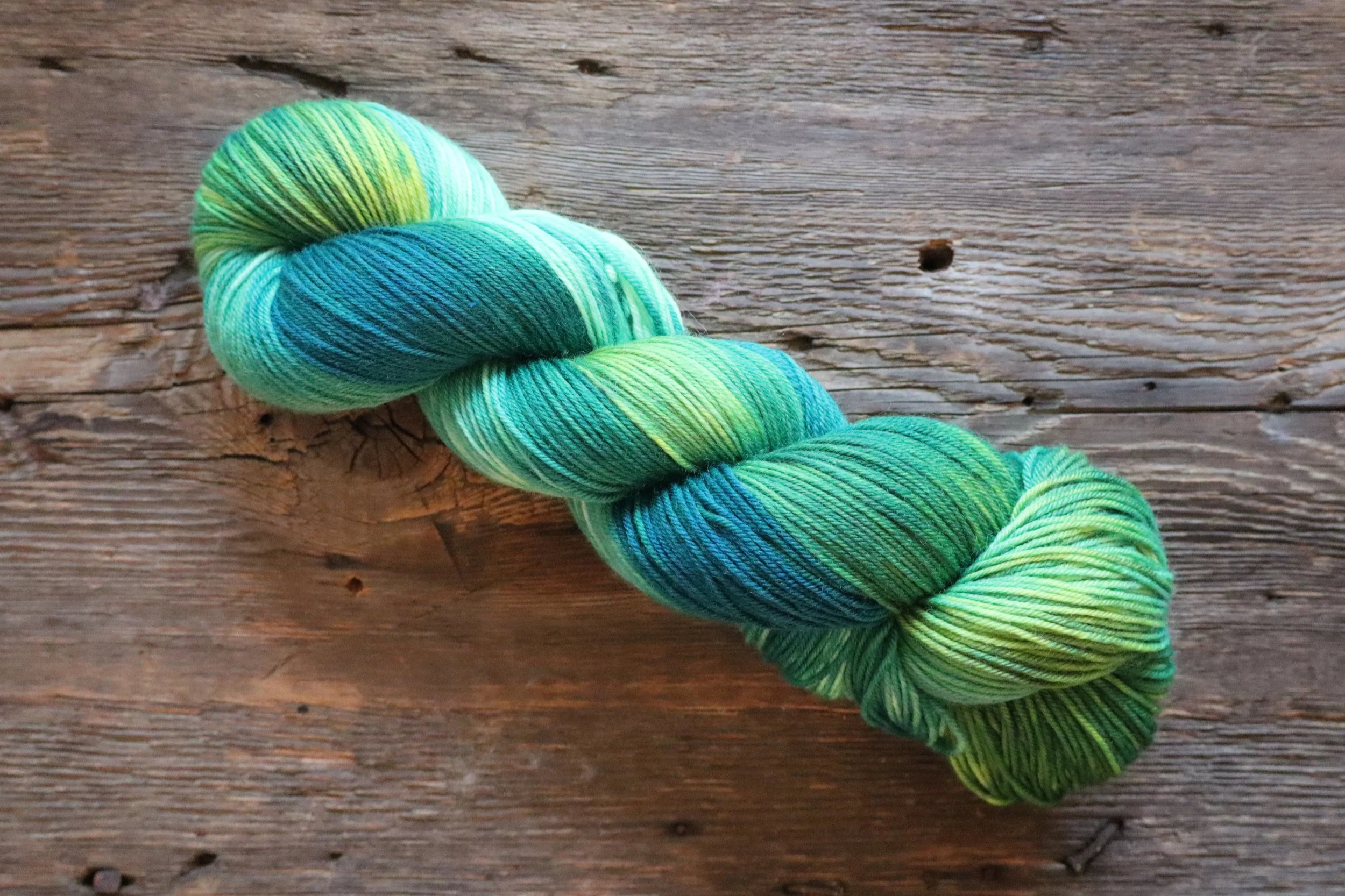 Make Me - bold green variegated colorway - Sockity Sock