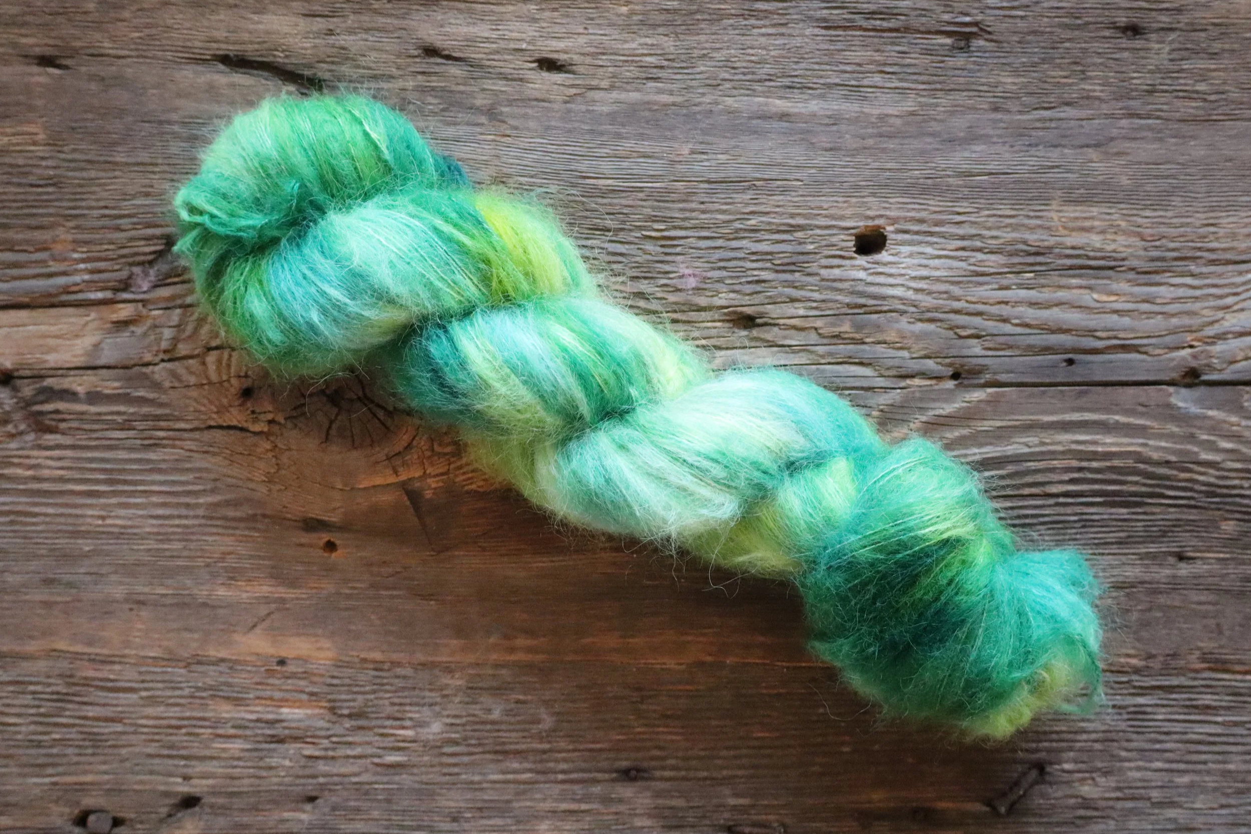 Make Me - bold green variegated colorway - Super Floof