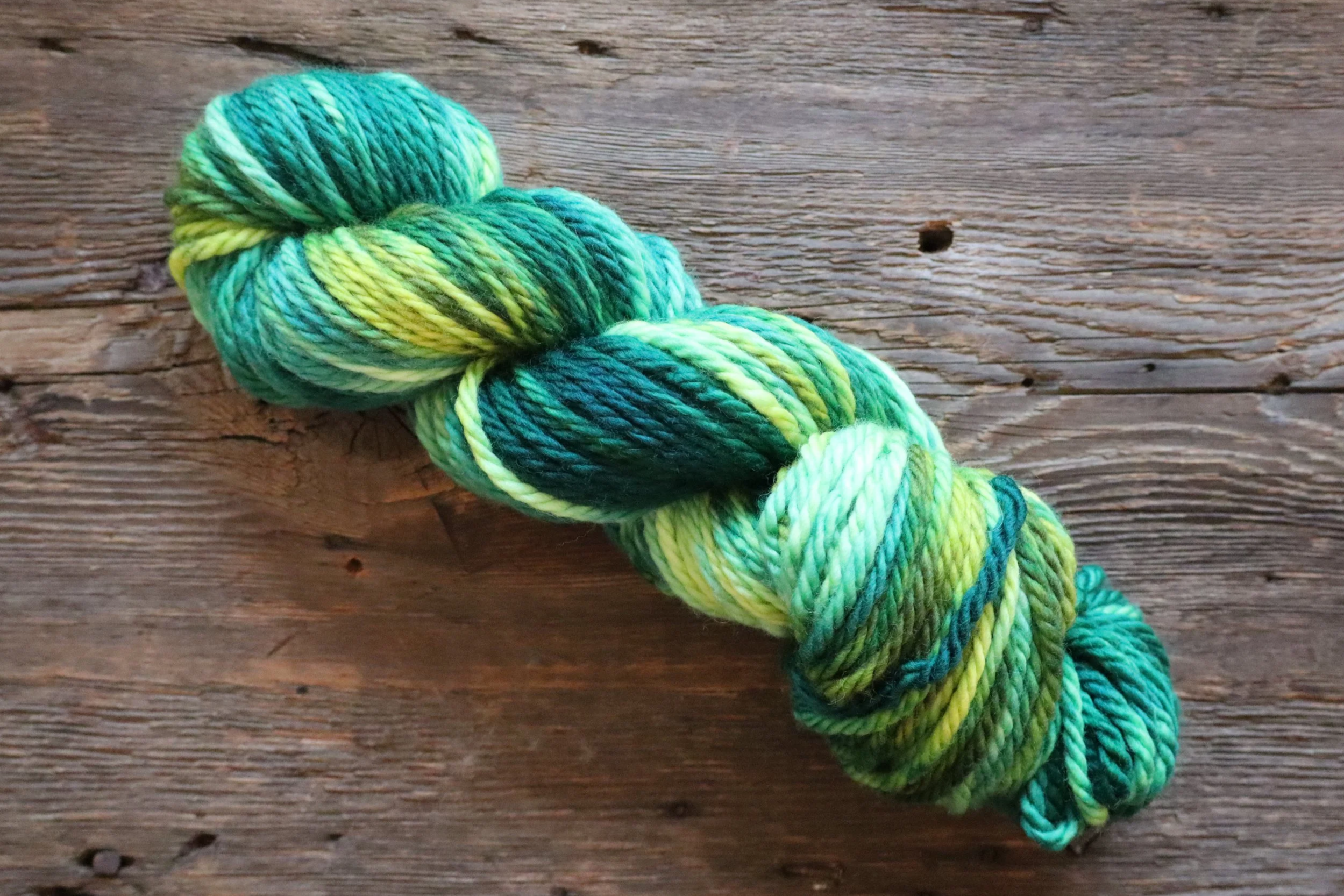 Make Me - bold green variegated colorway - Big Snuggle Buggle