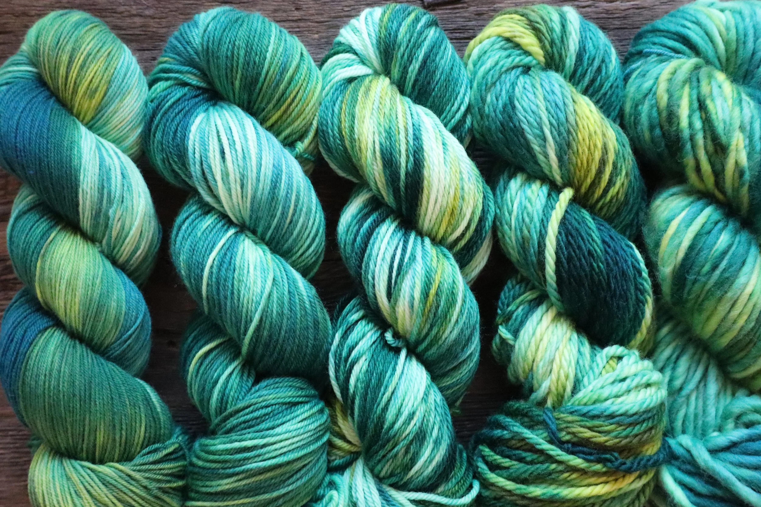 Make Me - bold green variegated colorway