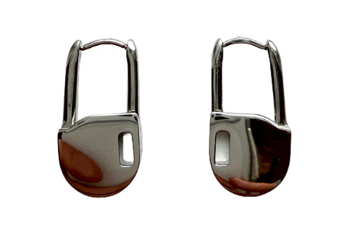 Stitch marker earrings in silver