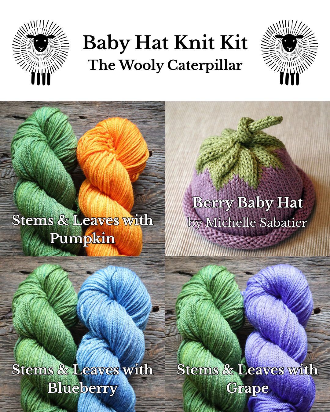 Berry Baby Knit Kit - Collage - Berry Baby Hat.png