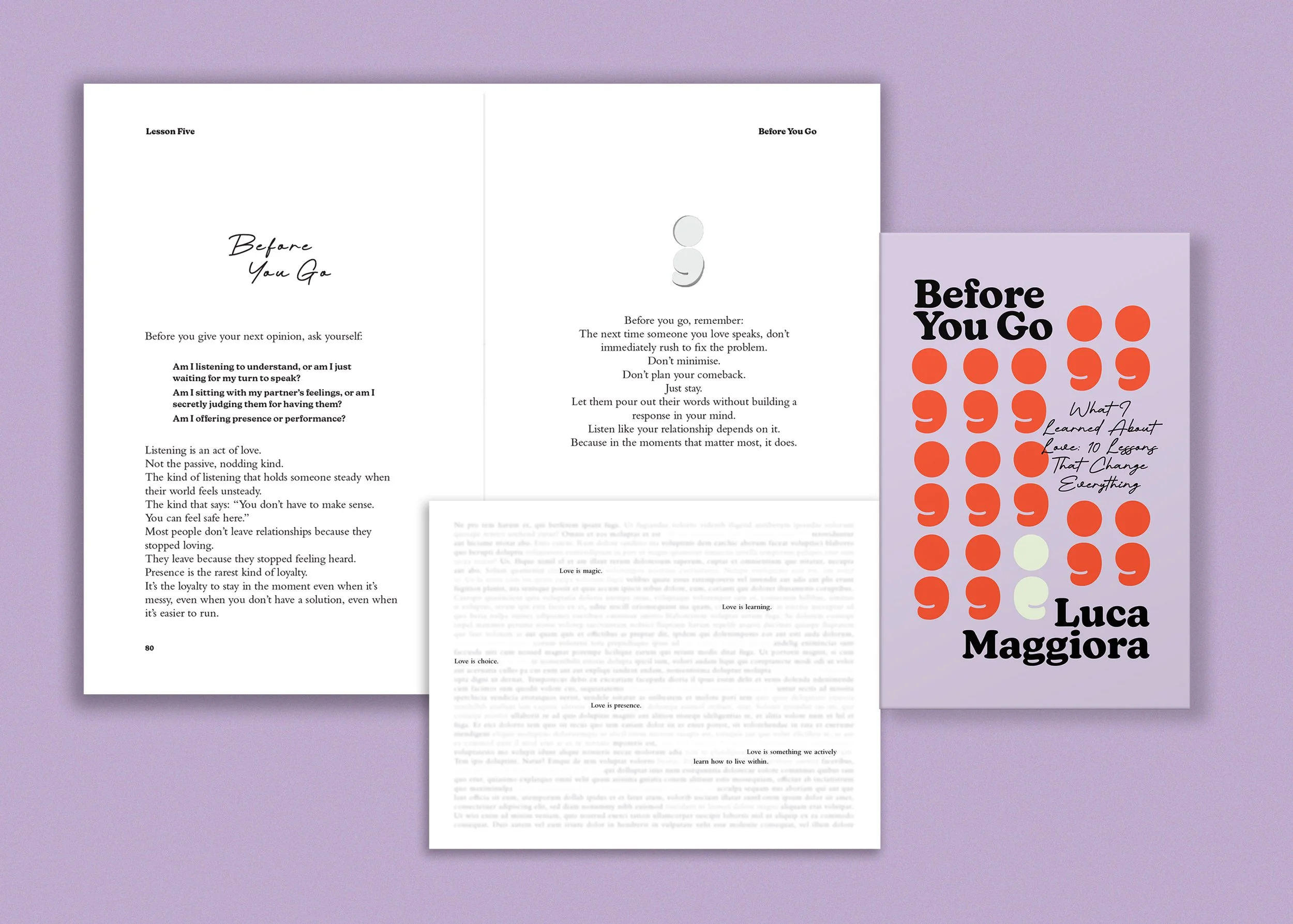 Cover Design, Visuals & Typesetting | Before You Go