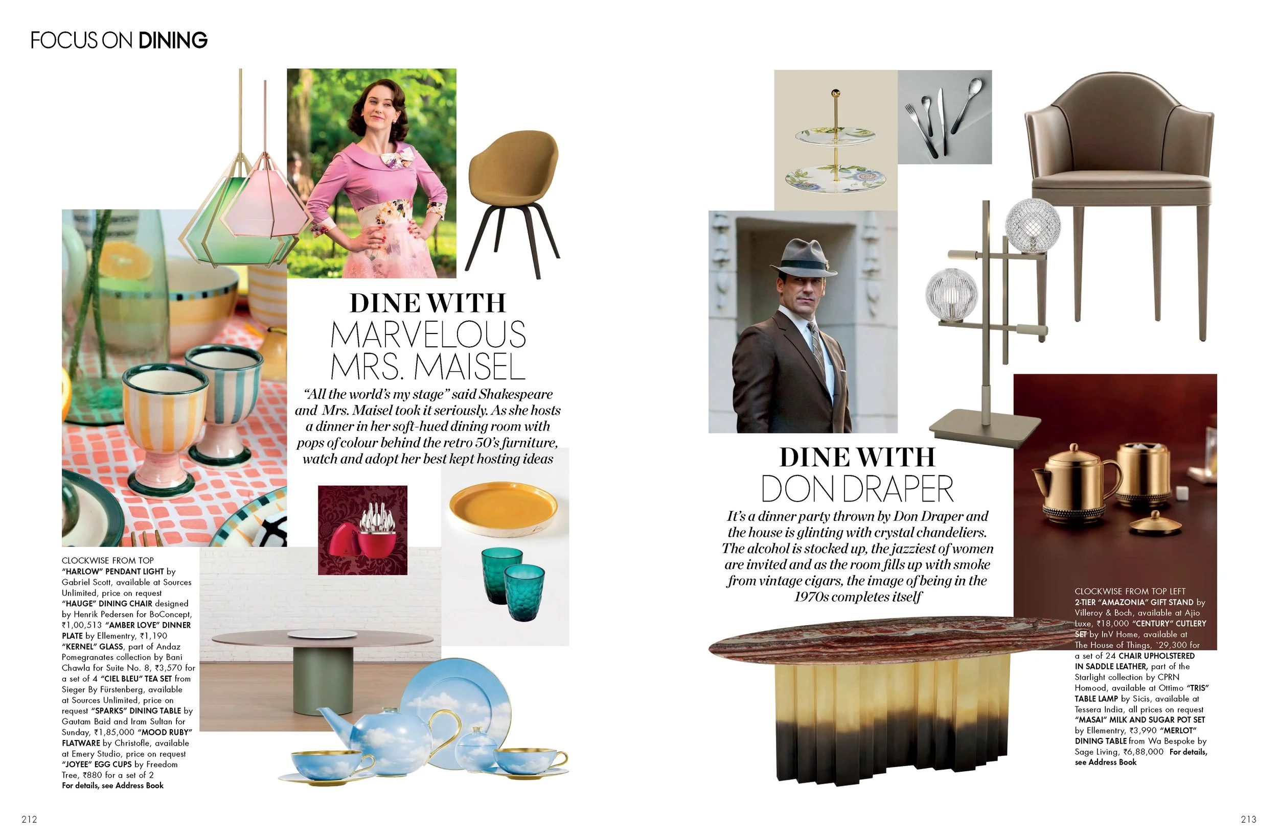 Dining with Marvelous Mrs Maisel and Don Draper