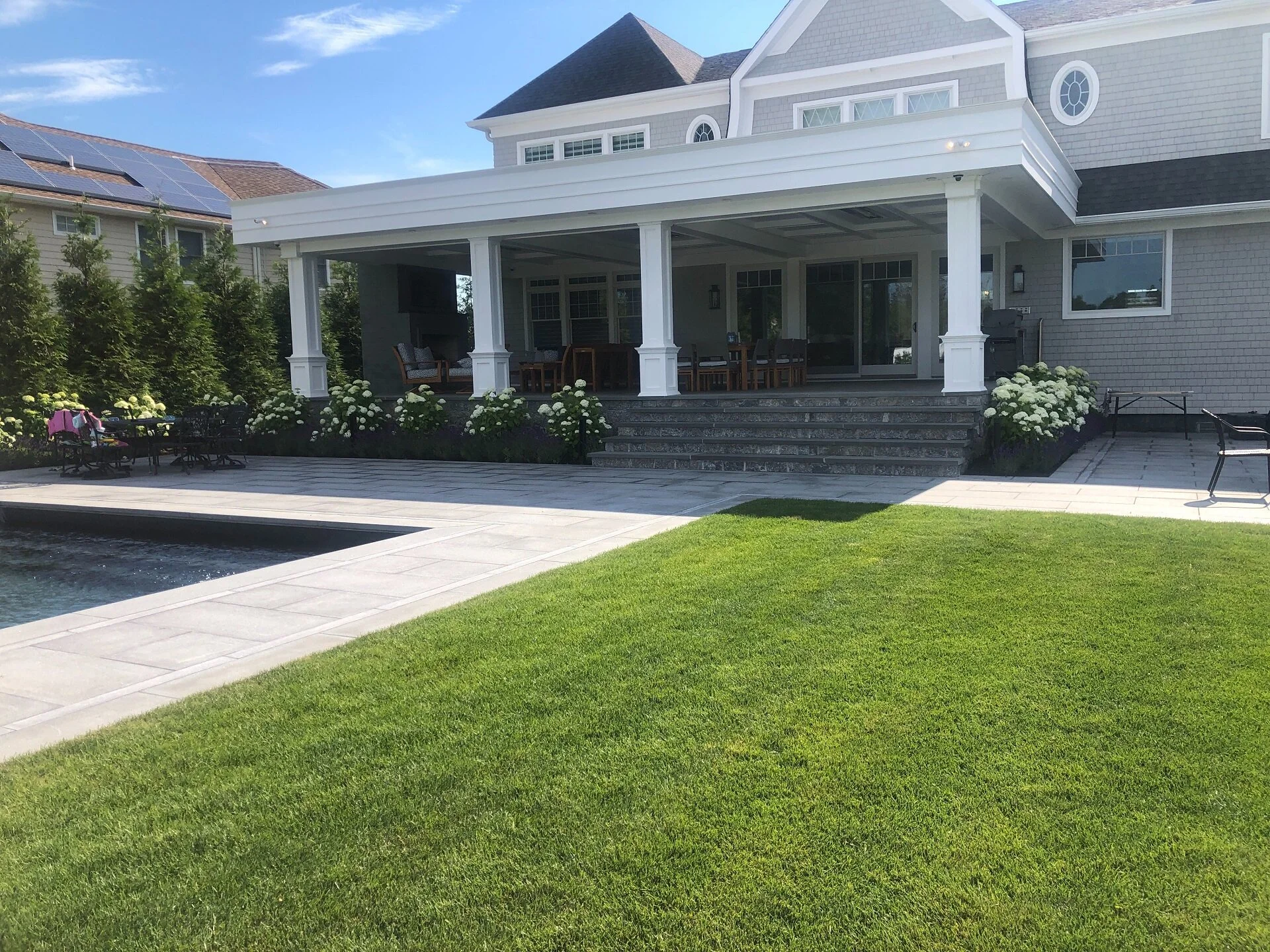 Plantings installed to complete a cohesive yard design in Port Washington, NY