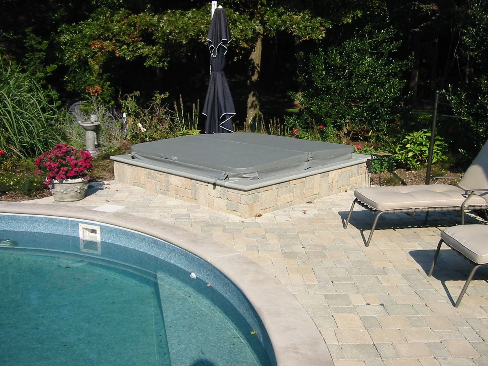 Minimalist swimming pool design in Miller Place, NY