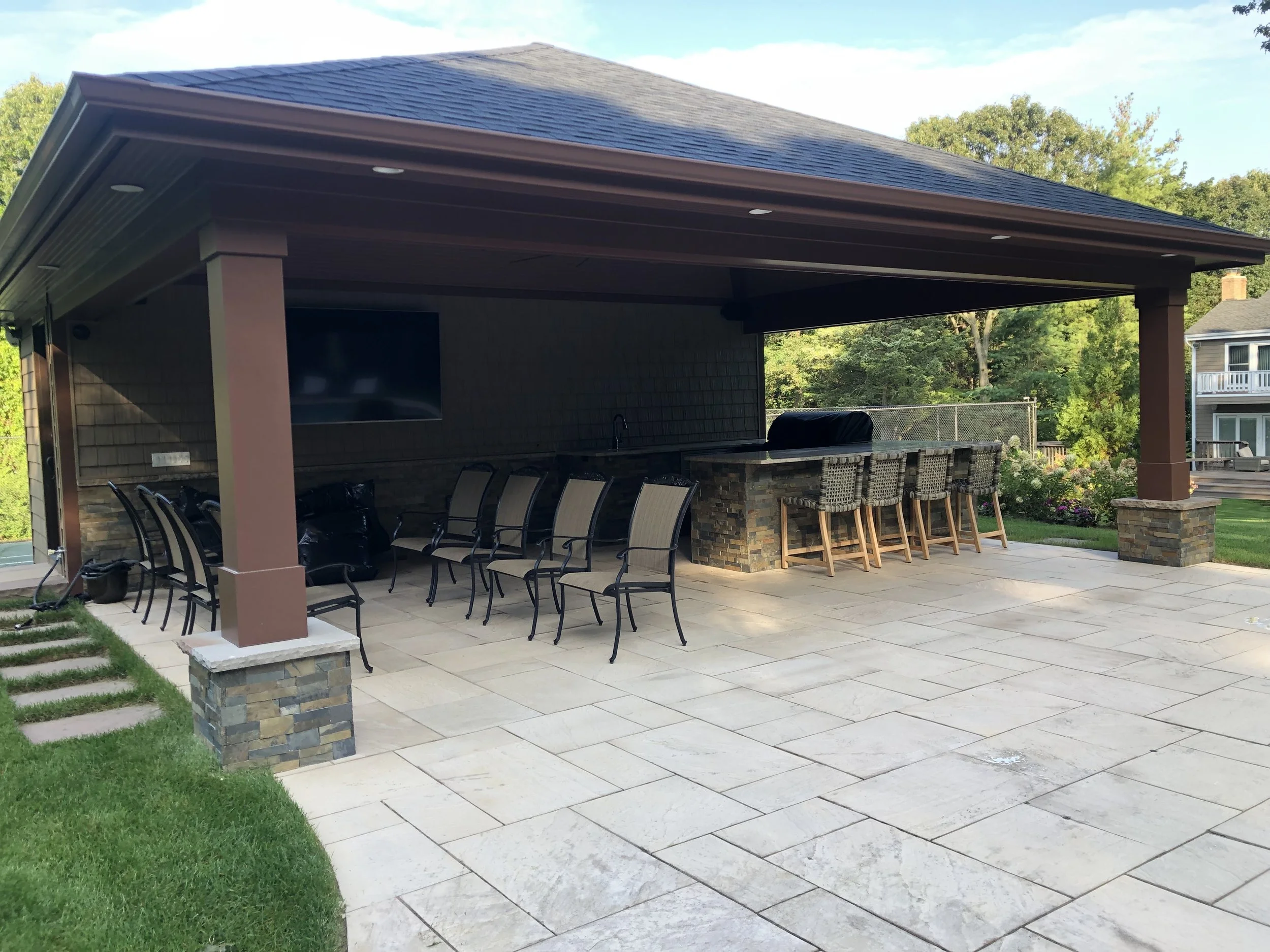 Designing a Durable Outdoor Kitchen With Masonry Techniques in Brookville. NY