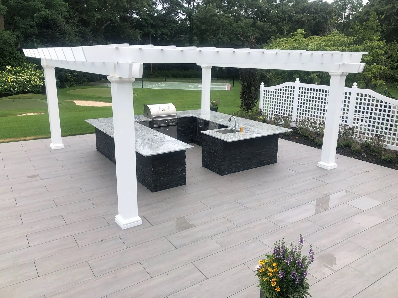 3 Backyard Designs That Include Inviting Shade Structures in Setauket, Long Island, NY