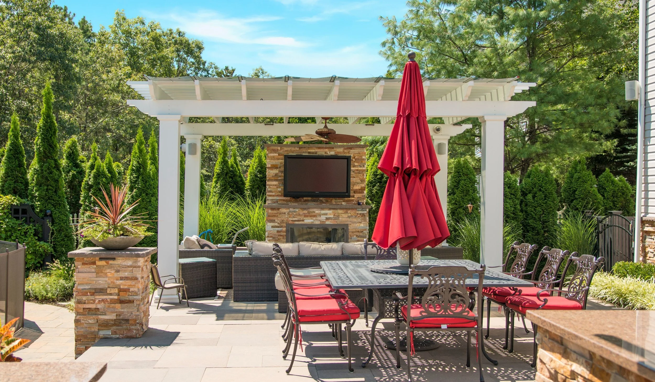 How To Make Your Outdoor Fireplace The Focal Point of Your Outdoor Living Space in Sag Harbor, NY