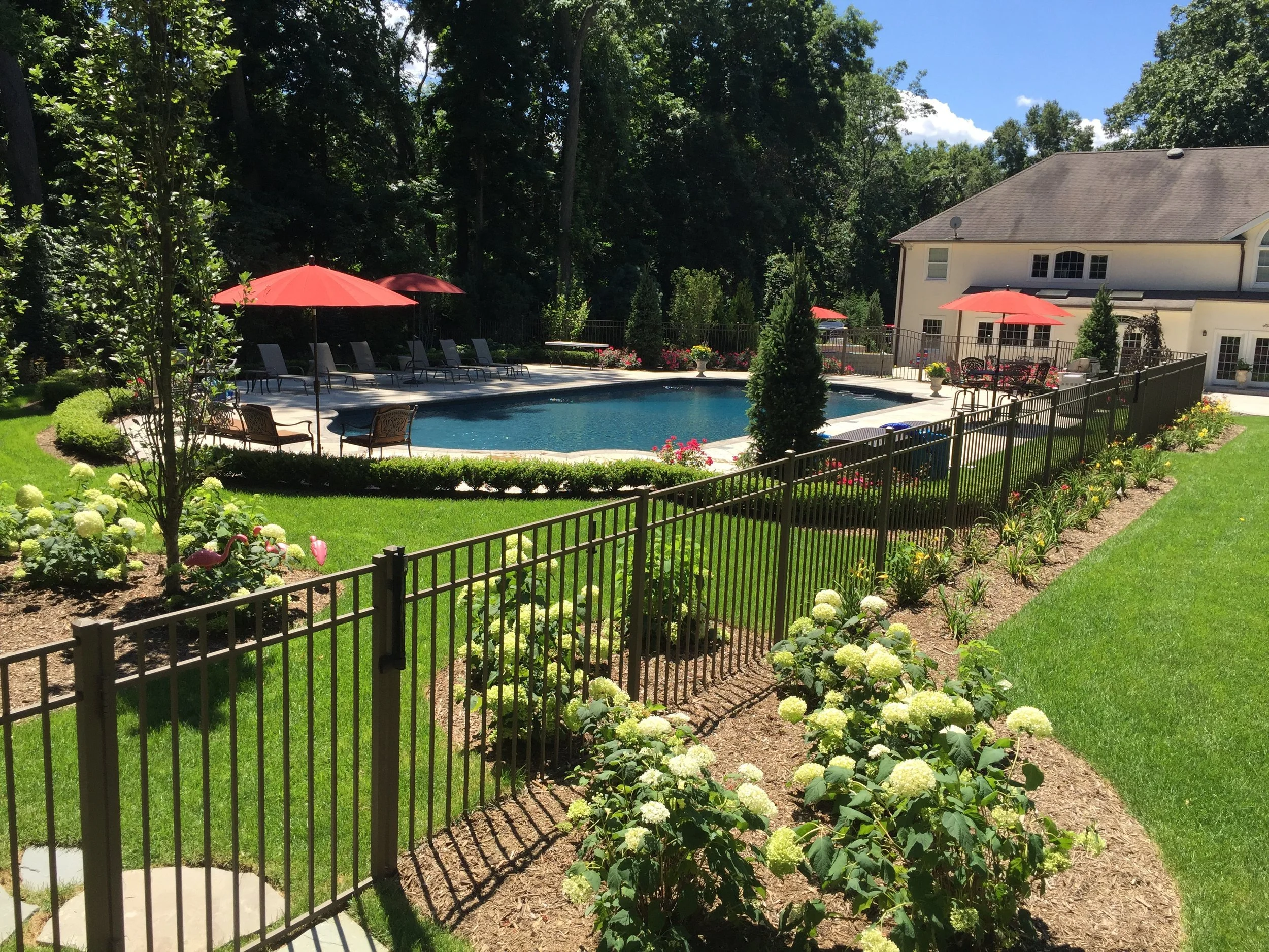 Professional landscape design with a paved pool in Long Island, NY (Copy) (Copy) (Copy)