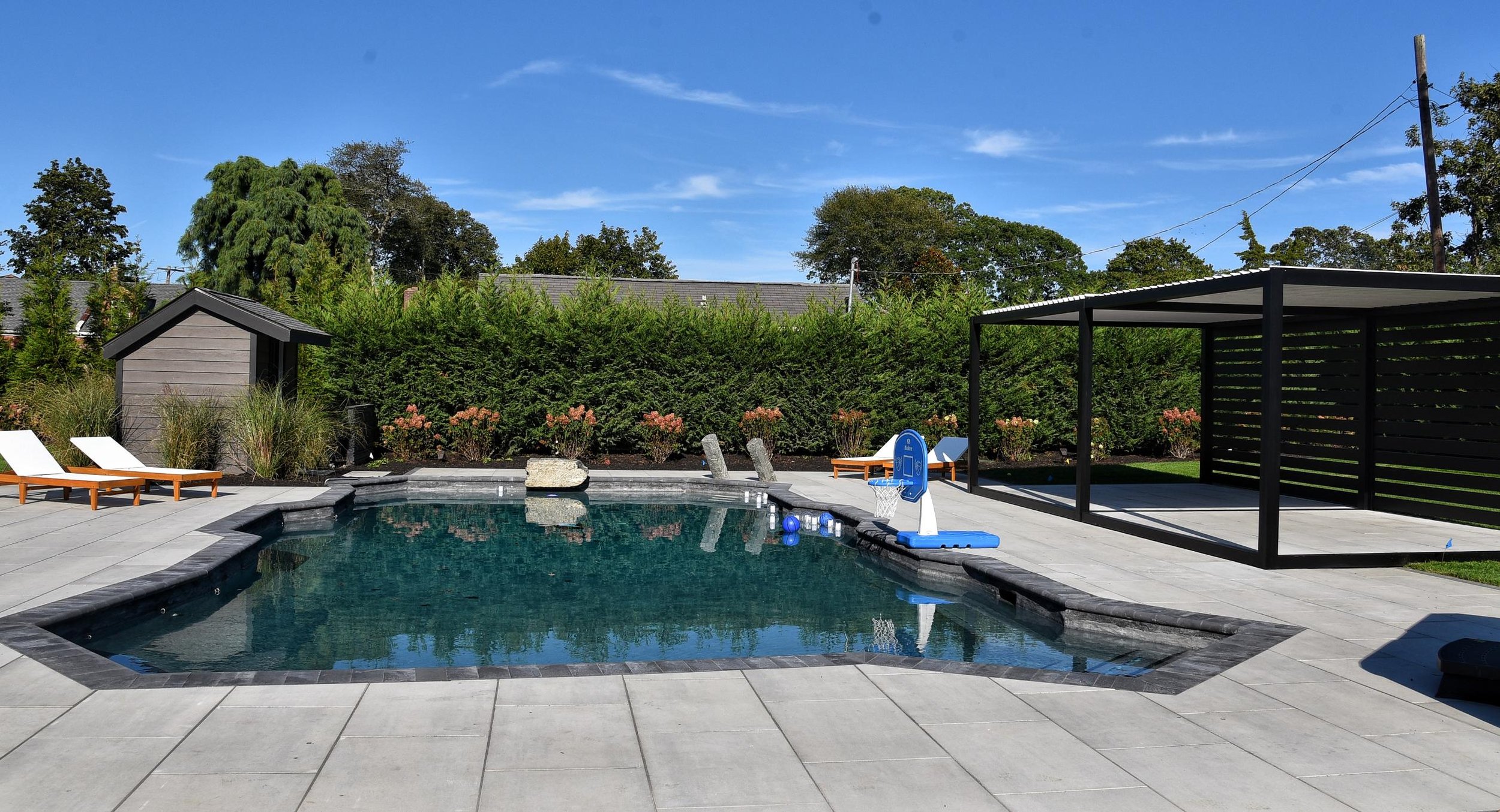 Swimming pool and pergola design in Smithtown and Commack NY