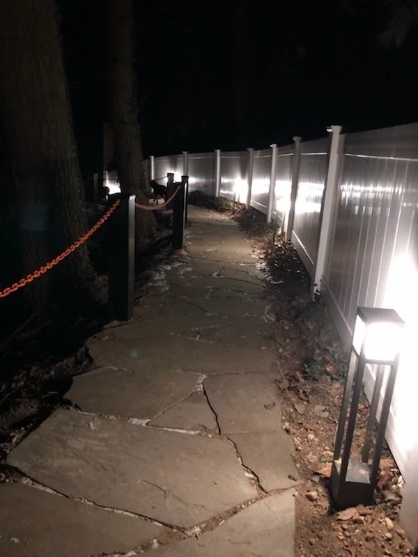 Outdoor lighting design enhancing safety along walkways in Syosset, NY