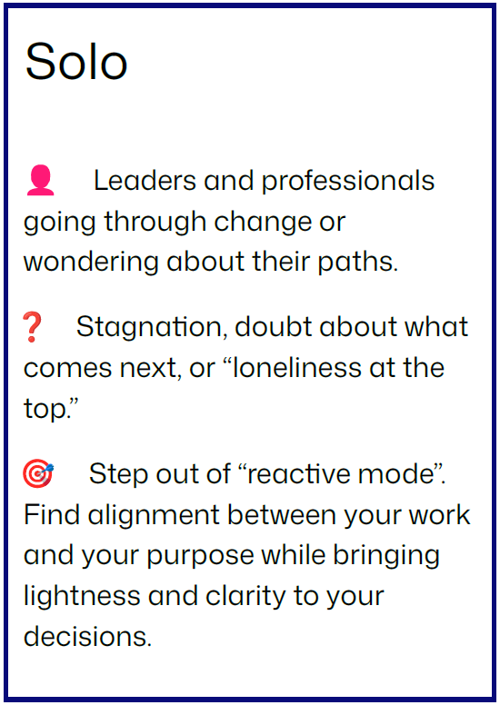 Texto com dicas sobre crescimento profissional, dúvidas sobre o próximo passo, e a importância de sair do modo reativo para clareza nas decisões.