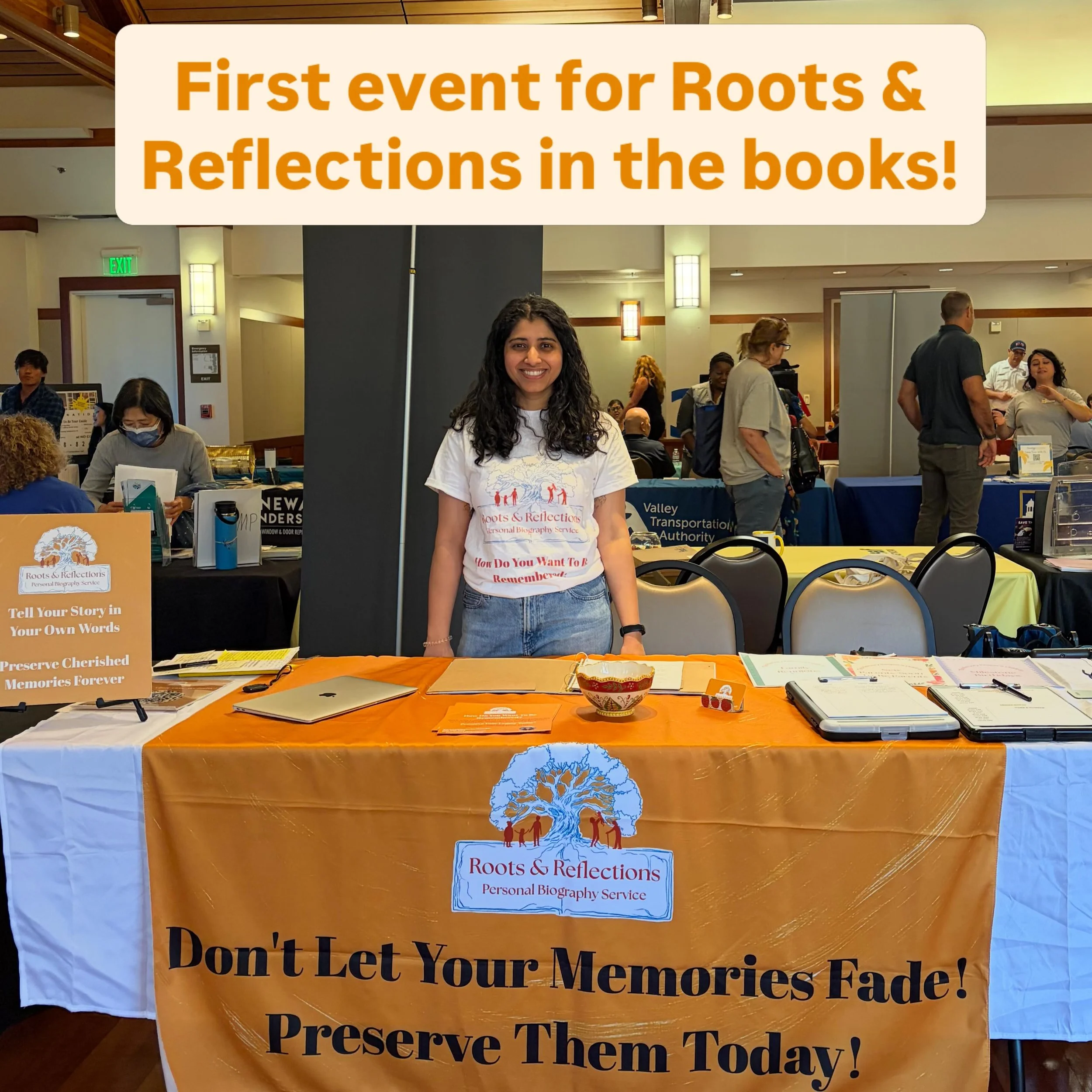 I had a great time talking to people about preserving their family stories at the Mountain View Senior Resource Fair! What a great first outing for our business! @mountainviewrecreation 

#rootsandreflections #biography #memories #smallbusiness #expl