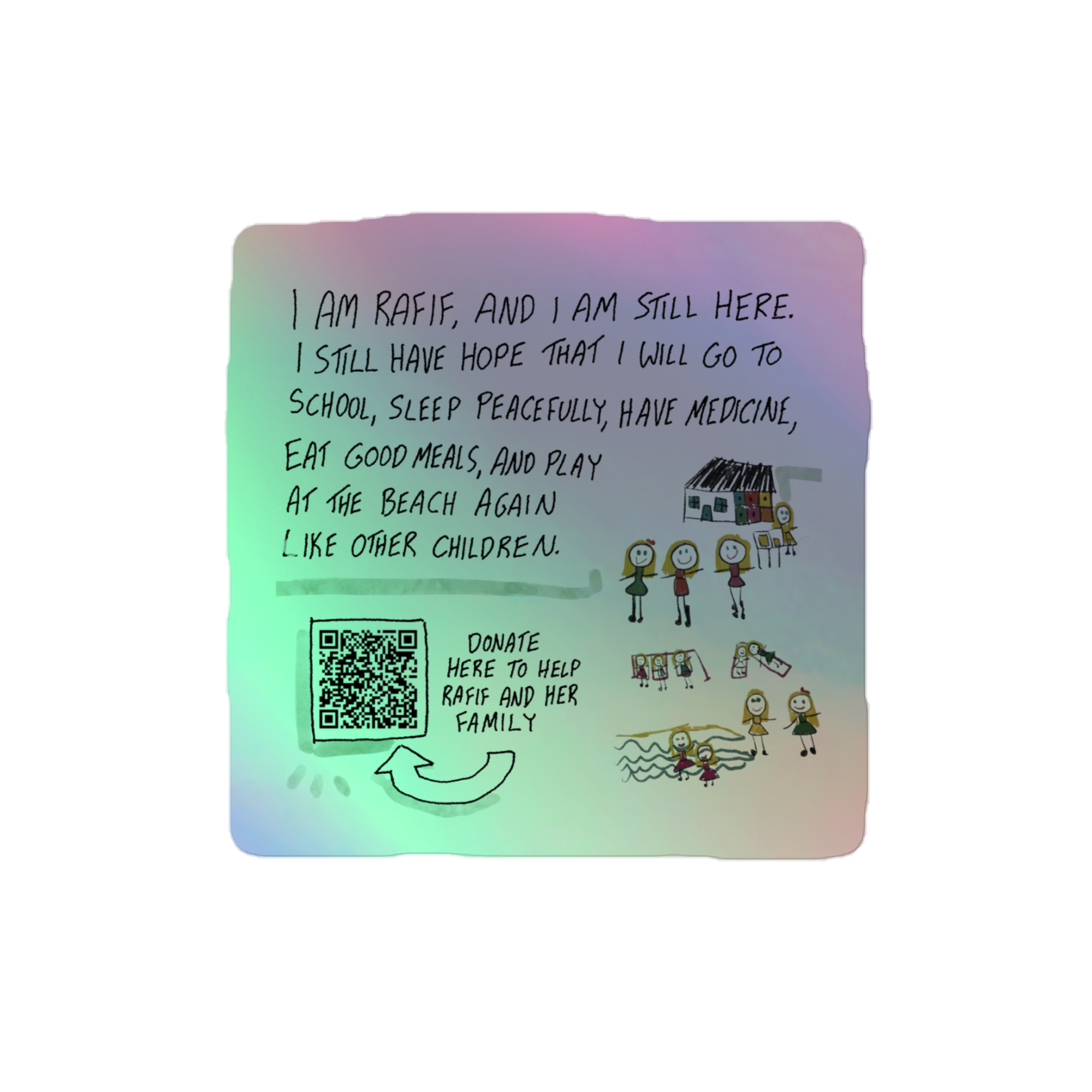 I am Rafif - Holographic stickers