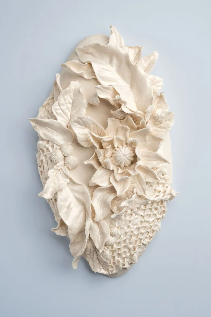 Harvest Floral Porcelain Wall Sculpture