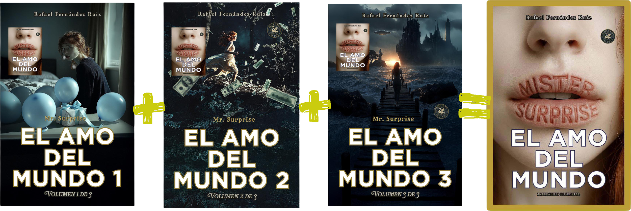 los tres ebooks de mr surprise, el amo del mundo.