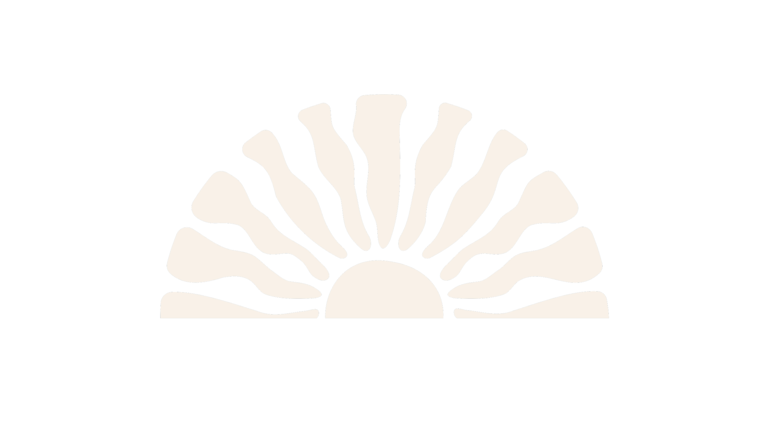 Logo with a black semicircular sun and stylized white sun rays radiating outward, with the text 'Rising Sun' underneath.