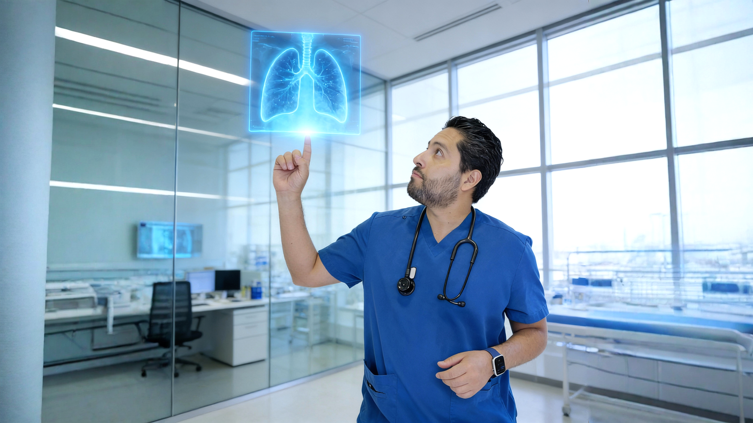 Consulta médica en línea para atención respiratoria a distancia.
Equipo médico para estudios de oxigenación y capacidad respiratoria.
Atención especializada para secuelas respiratorias tras COVID-19.