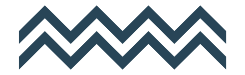 Three zigzag lines in shades of blue on a black background.