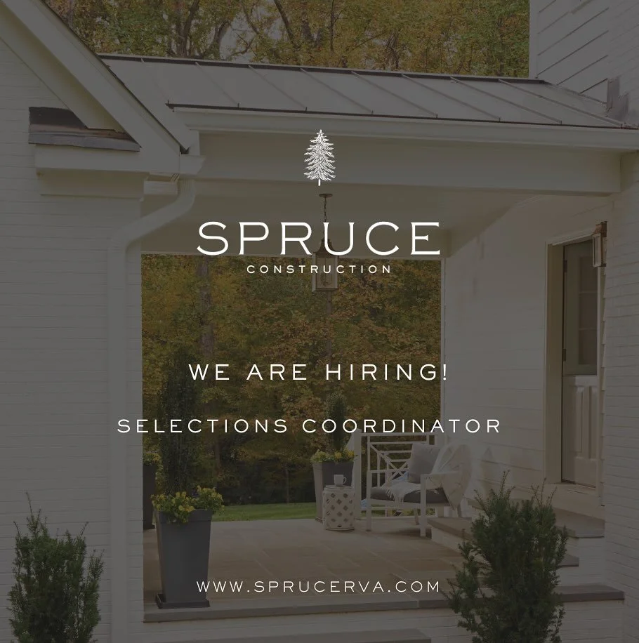 Join our awesome team! We are hiring a full-time Selections Coordinator in our Richmond office. Please inquire by emailing carey@sprucerva.com🌲