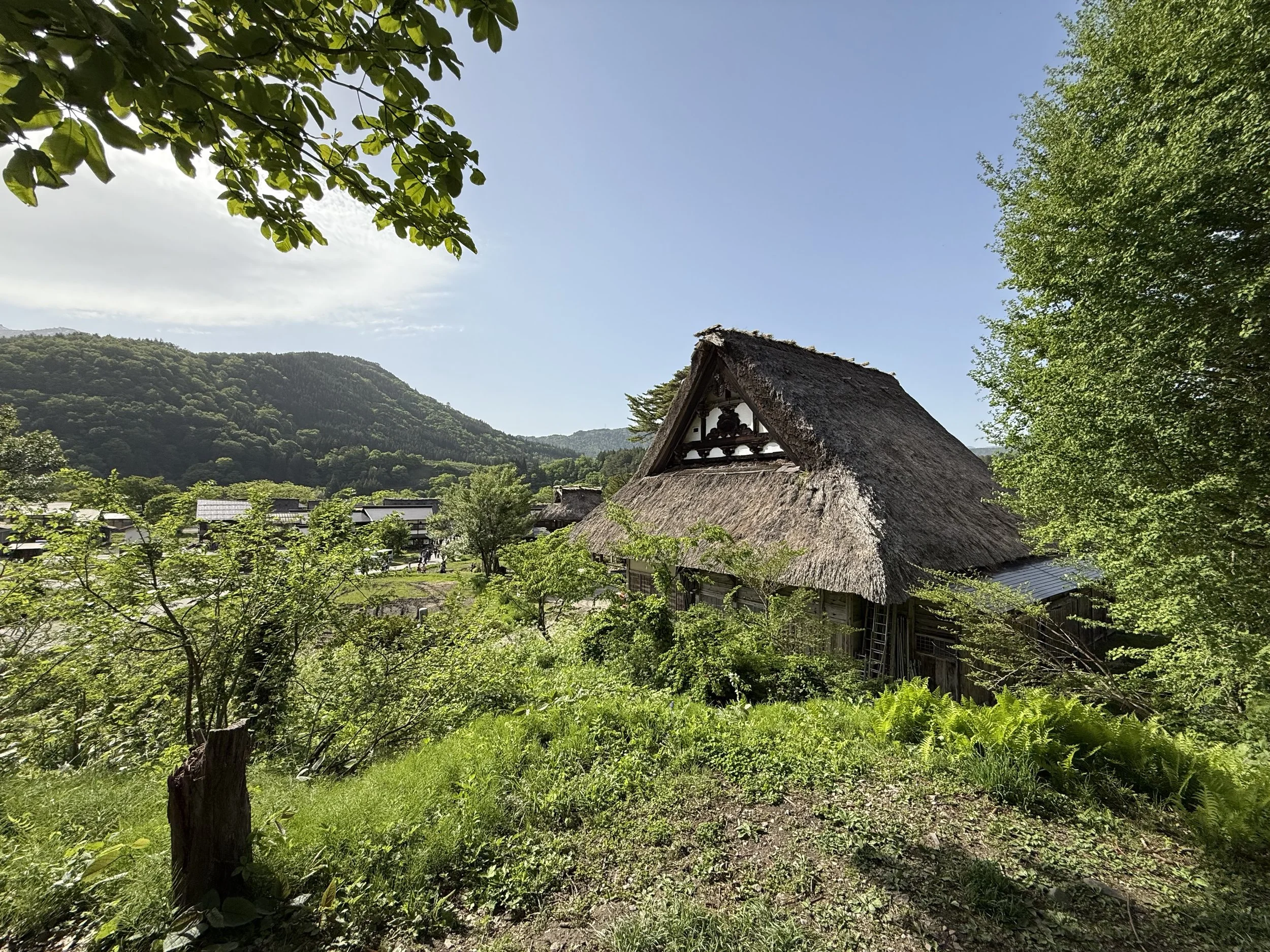 Old rural house with traditional roof