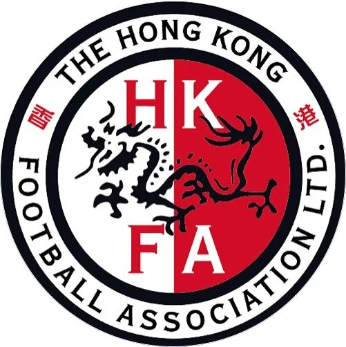 Logo of The Hong Kong Football Association featuring a black and red dragon and the letters HKFA.