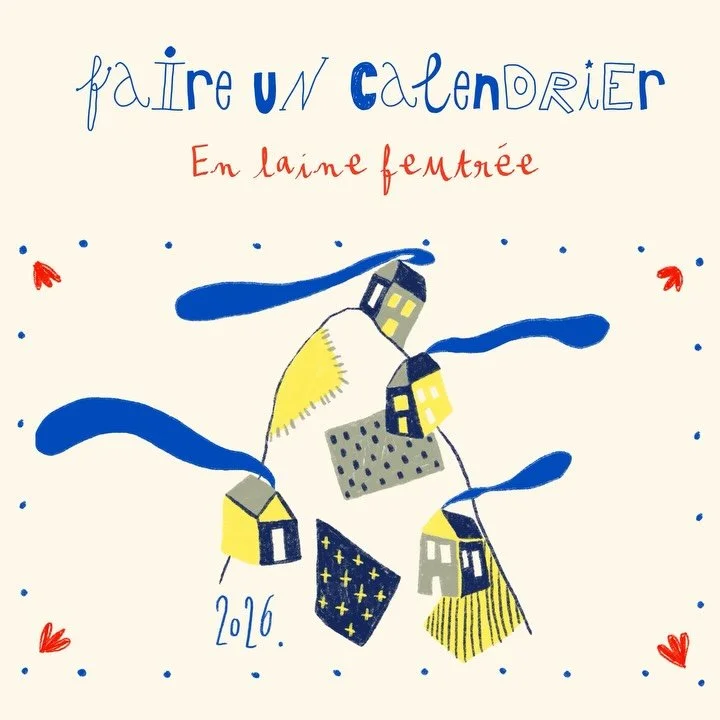 ✷ Calendrier fait maison ! ✷ 

Un petit peu de dessin, de d&eacute;coupe, de trouilloteuse, et de feutrage du mois de janvier :)