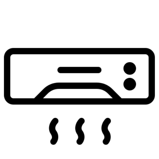 Icon of a heated car seat with three wavy lines representing warmth.