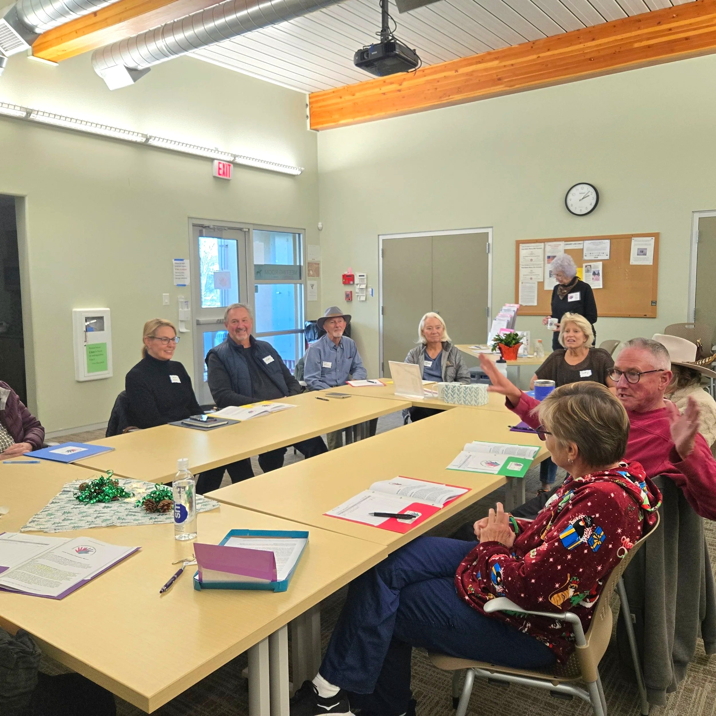 Eldorado Neighbor Helping Neighbor volunteer's meeting on ways to help Eldorado's community with free of charge services.