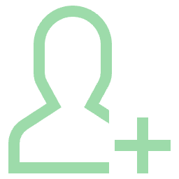 Outline of a person with a plus sign