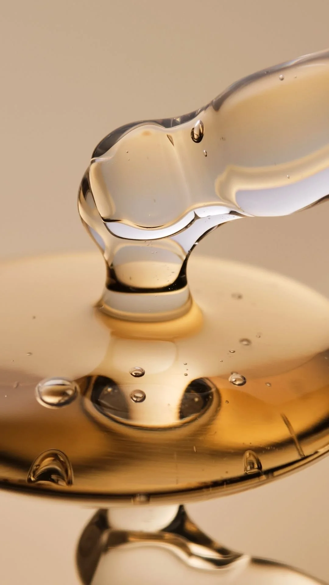 Drop of serum used for a Jet Plasma treatment