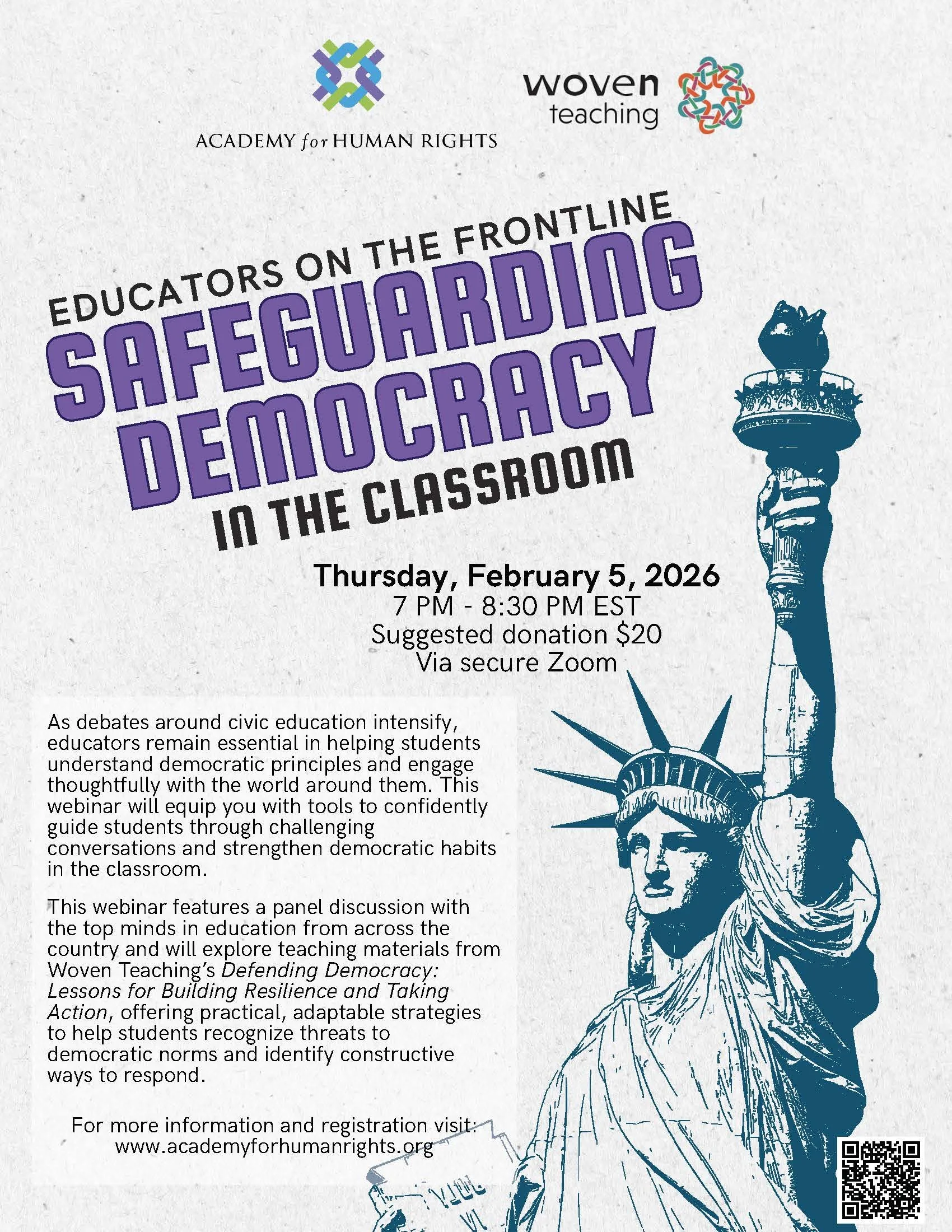 Educators on the Frontline: Safeguarding Democracy in the Classroom Webinar