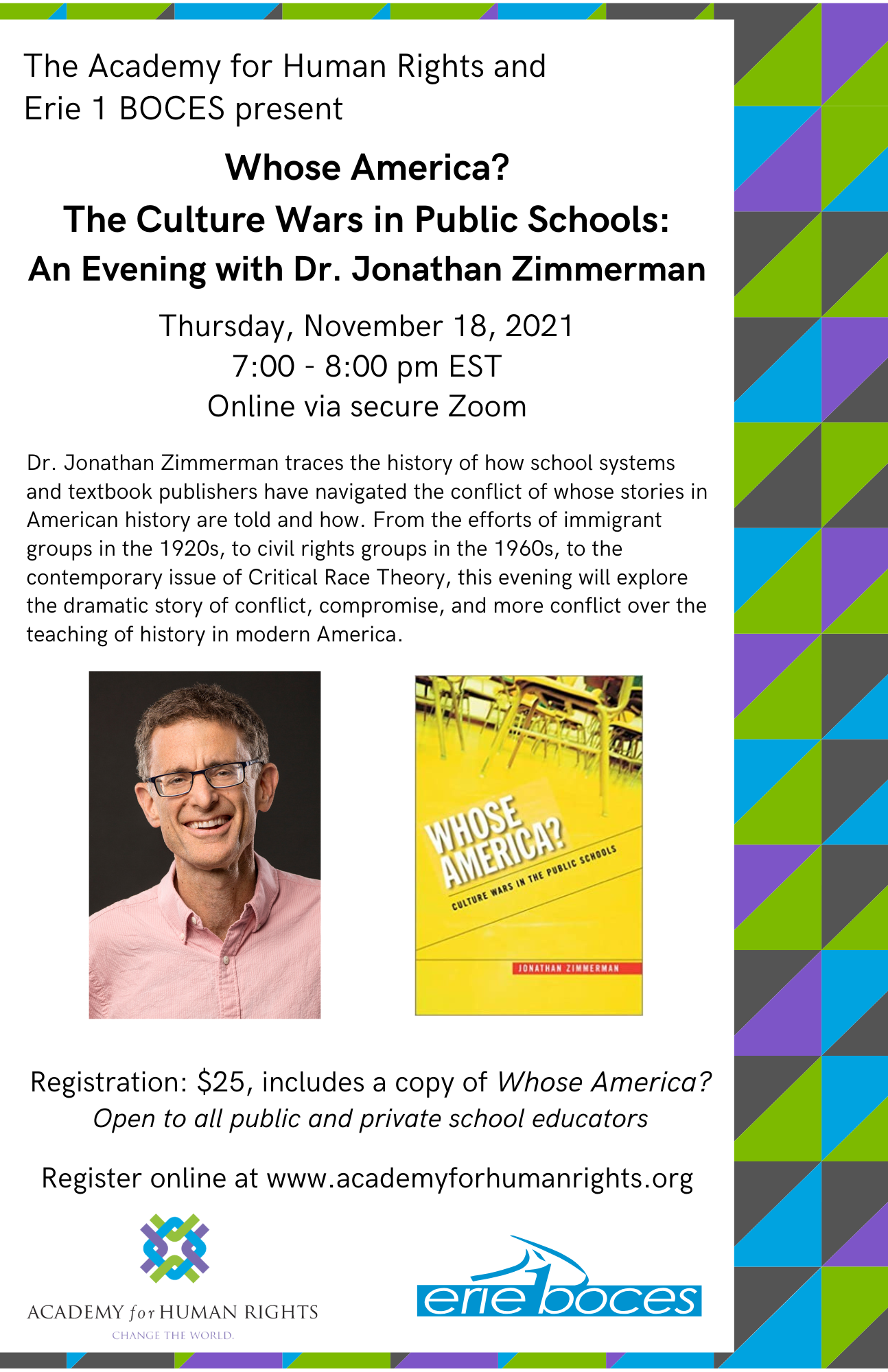 Whose America? The Culture Wars in Public Schools: an Evening with Dr. Jonathan Zimmerman - 2021