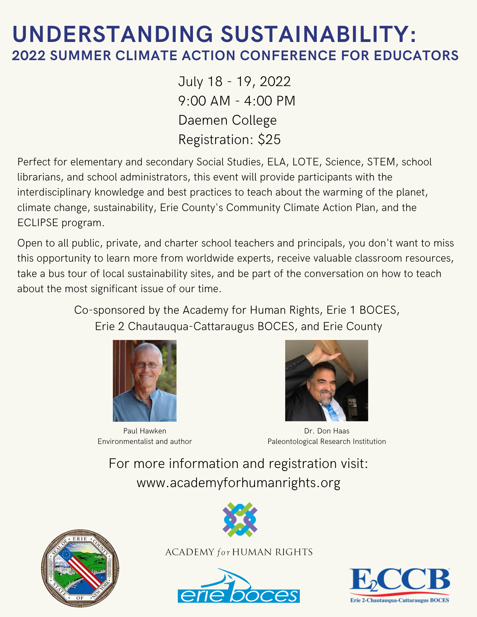 Understanding Sustainability: 2022 Summer Climate Action Conference for Educators - 2022