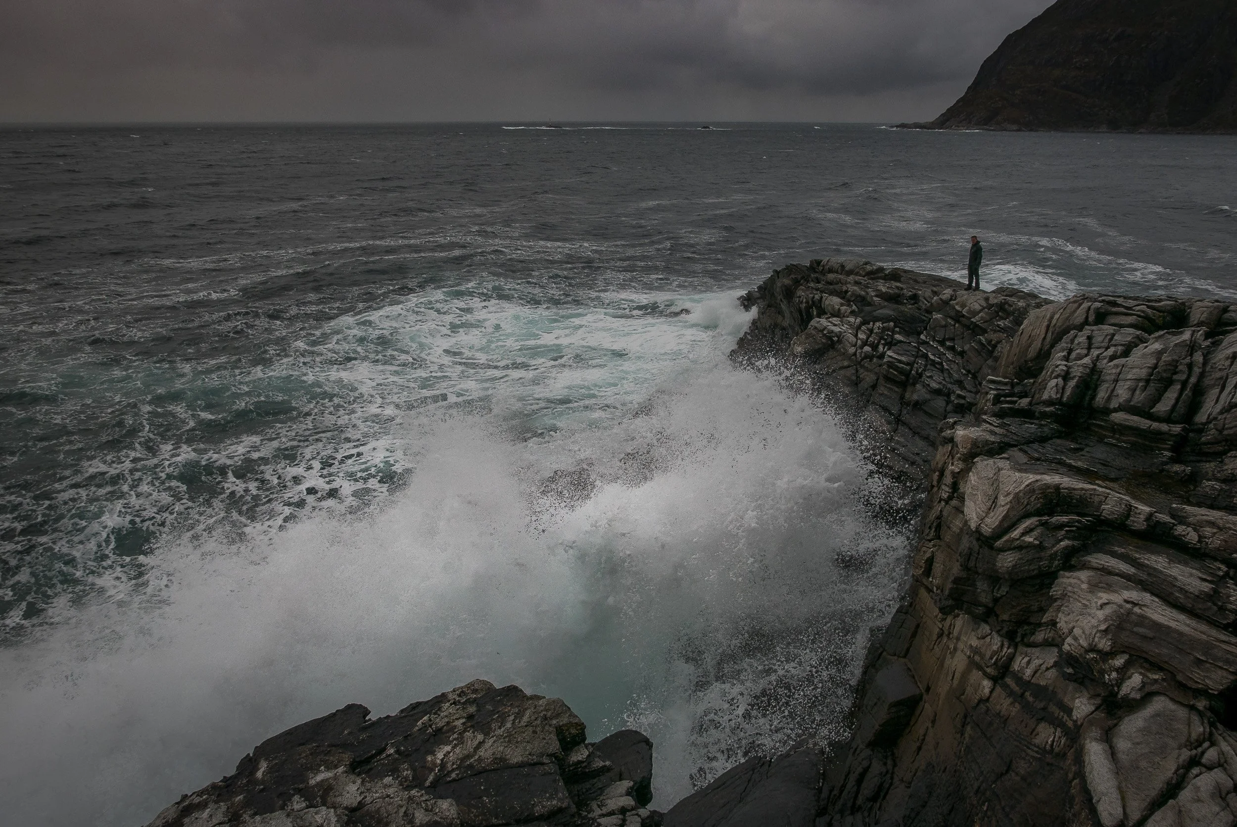 Hovdeneset i dårlig vær. Det kan være mye verre enn dette!