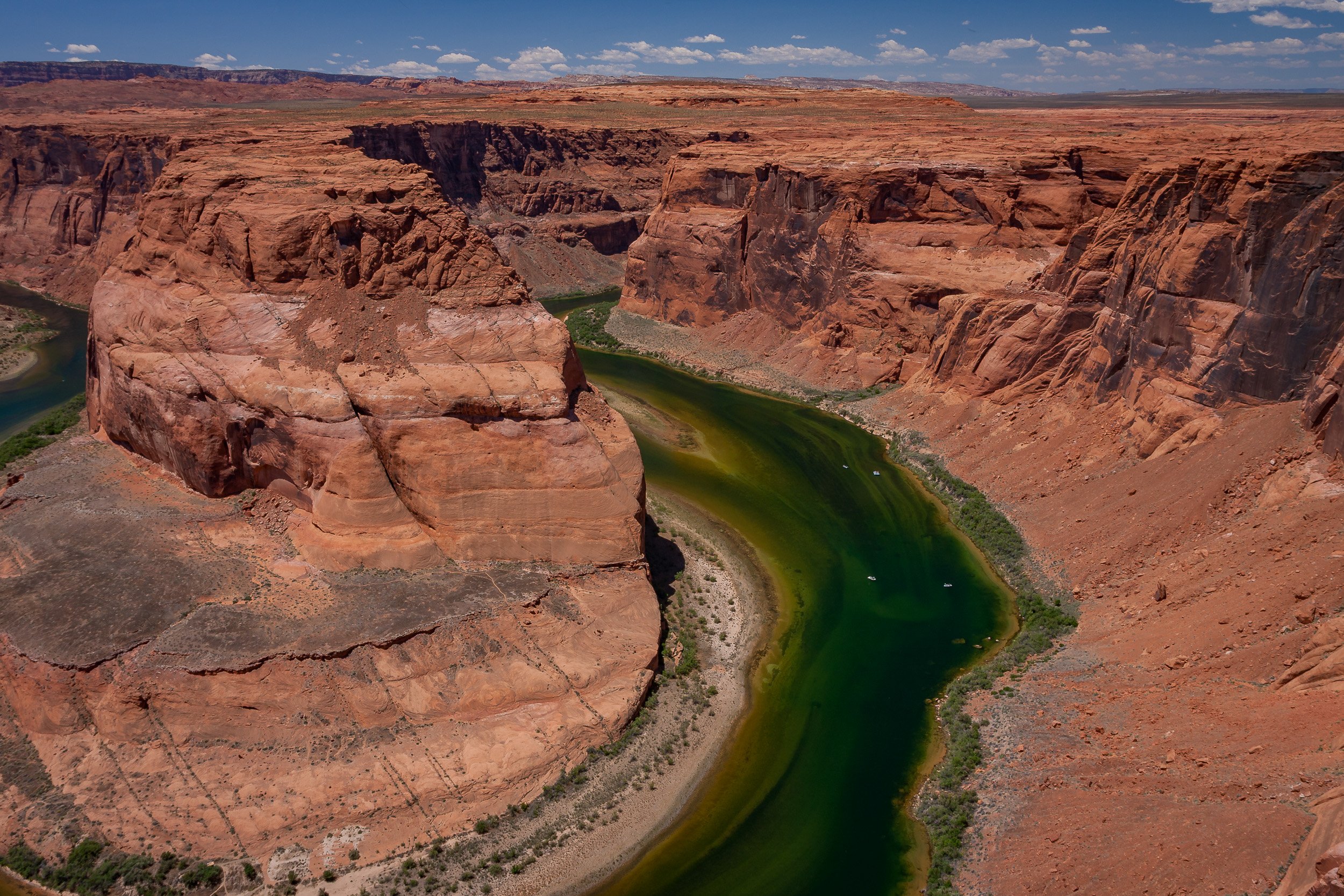 The Colorado River sweeping around Horseshoe Bend, Arizona.