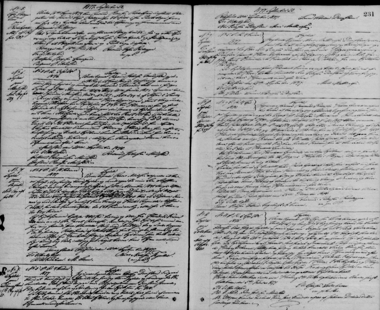 Skjermprint av pantebok fra Nordfjord sorenskriveri, med håndskrevne tinglysingsinnførsler om Husevåg.