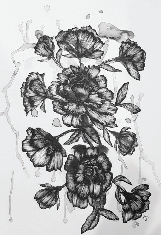 PeonyDrips_300x450mm_InkWash&InkPen_2021.jpg