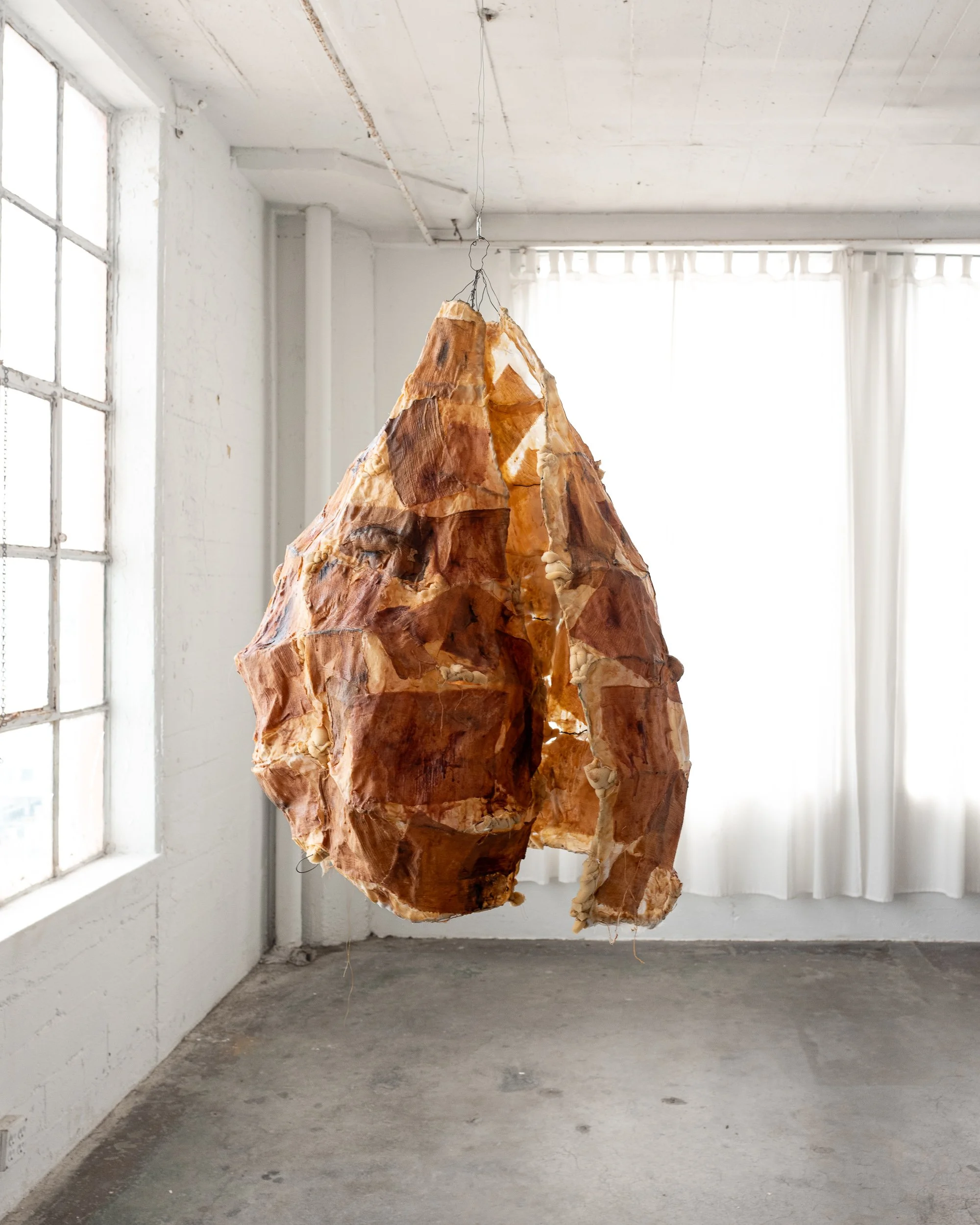 UNTITLED (CAN YOU SEE ME NOW), 2026 | 58" x 36" x 36" | Fabric, foam, wire, beeswax, and thread