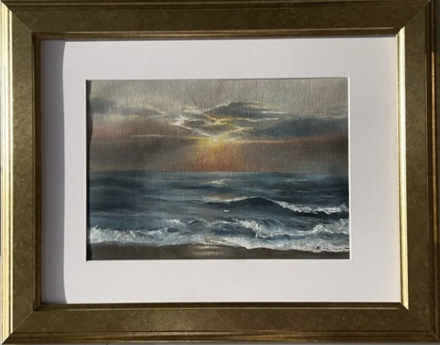 Sunset , Oil on canvas ,40*50cm (with frame) 750sr