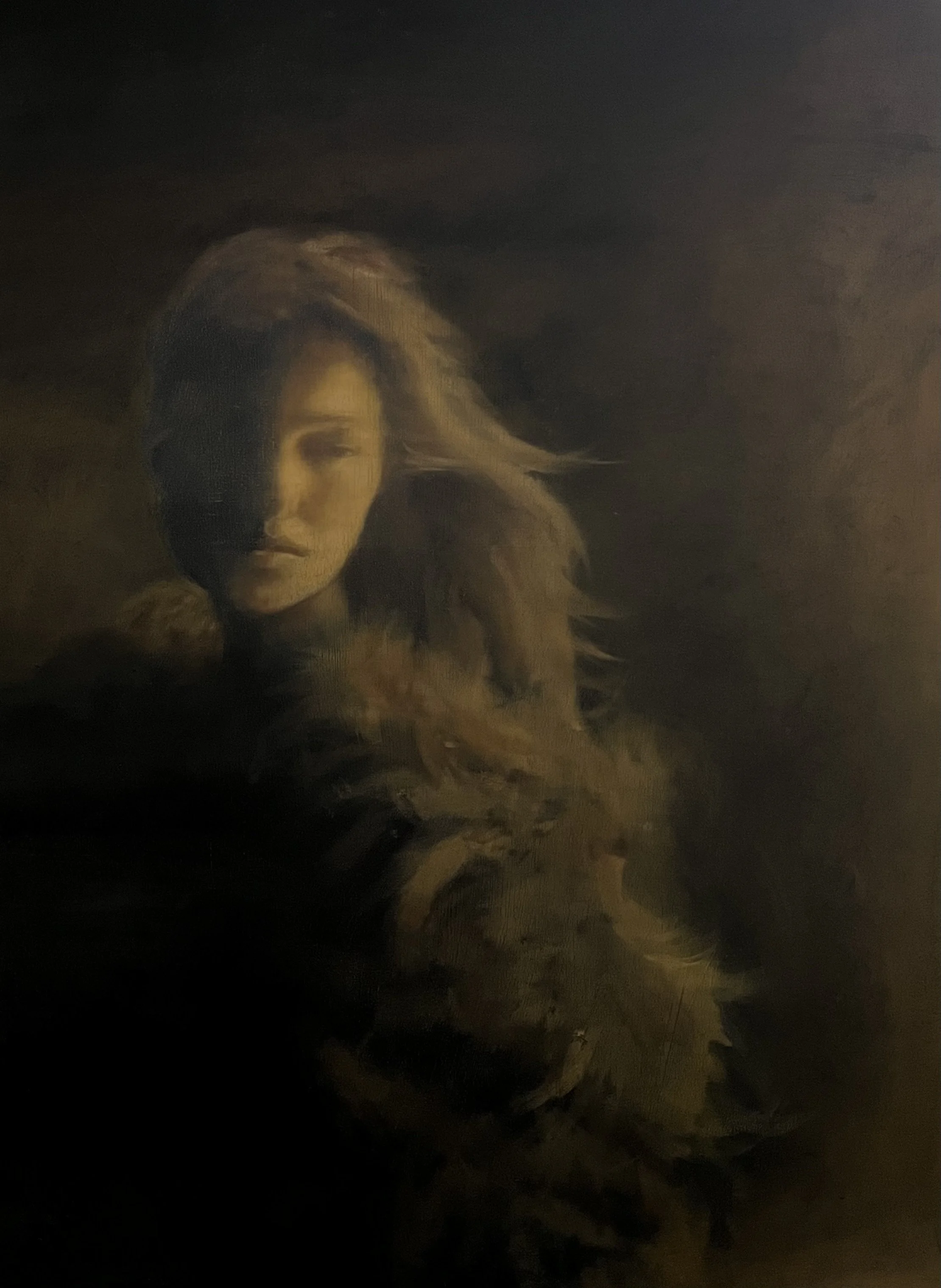 Everything is blurry.. Oil on canvas -100*90cm - 2800sr