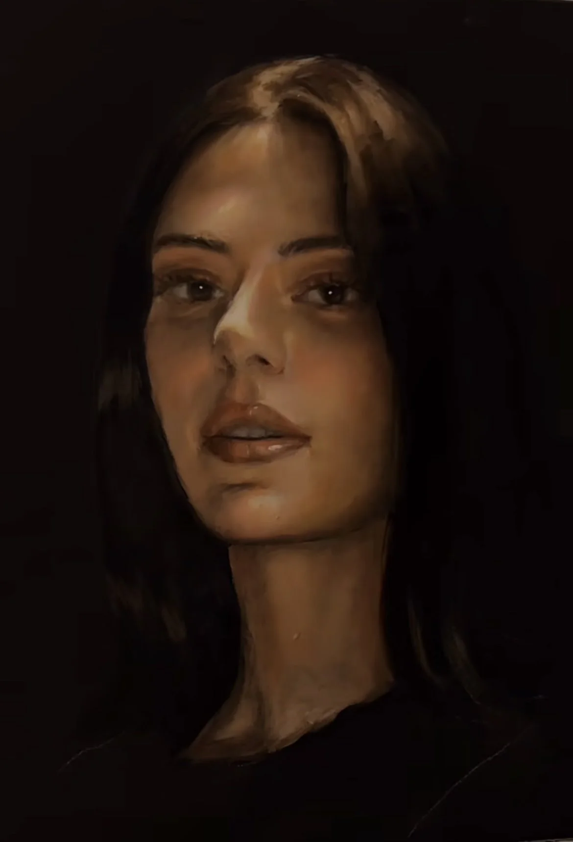 Silent gaze -
-Oil on canvas 40*50cm
-1300 sr