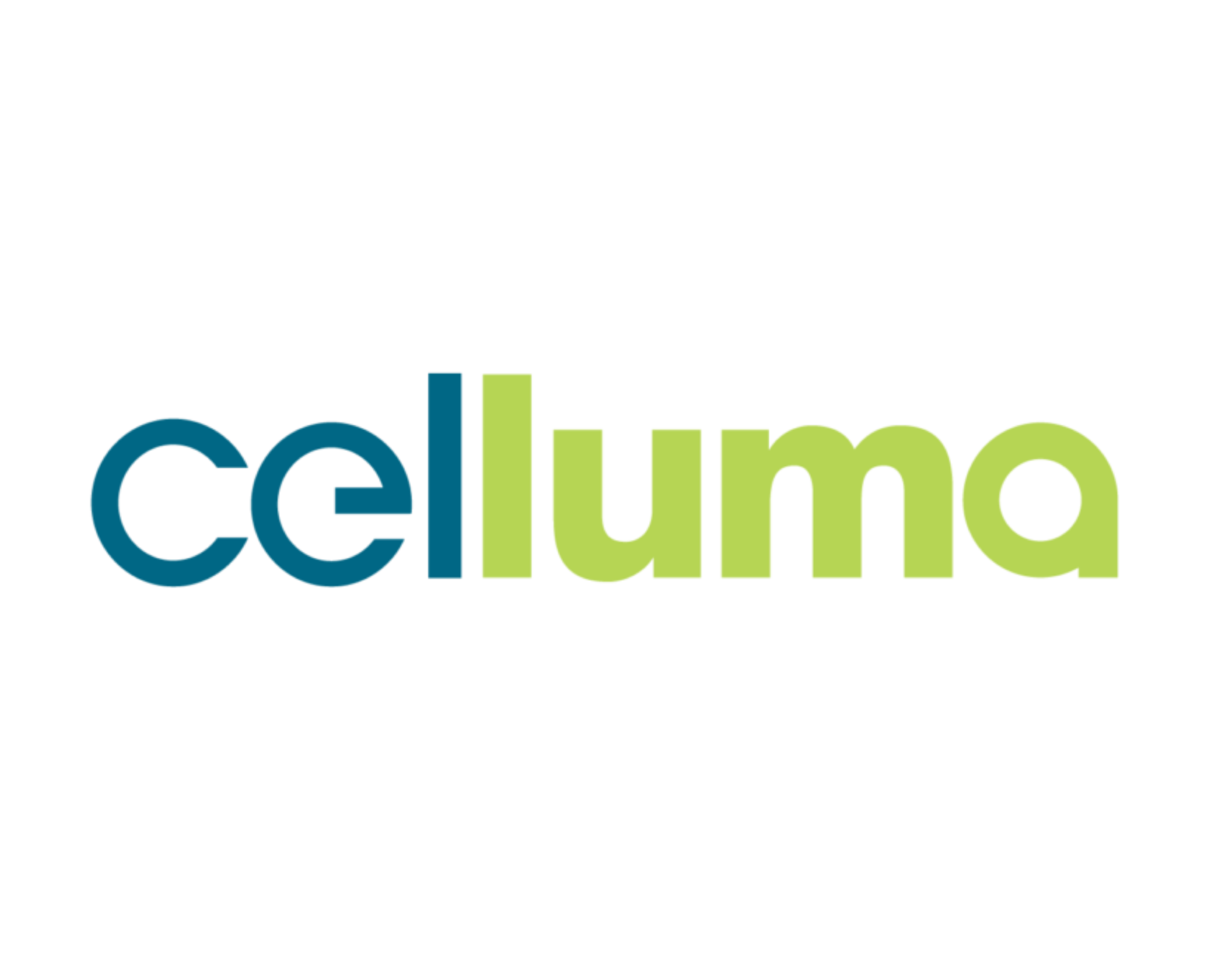 Colorful logo with the word "celluma" in stylized, lowercase letters, where 'cel' is in blue and 'luma' is in light green.