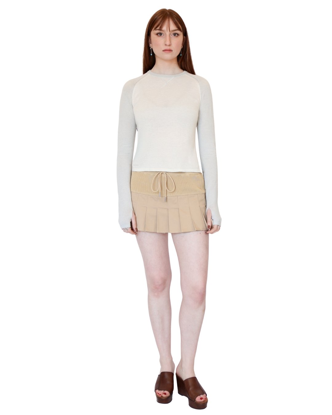 knit pleated skirt