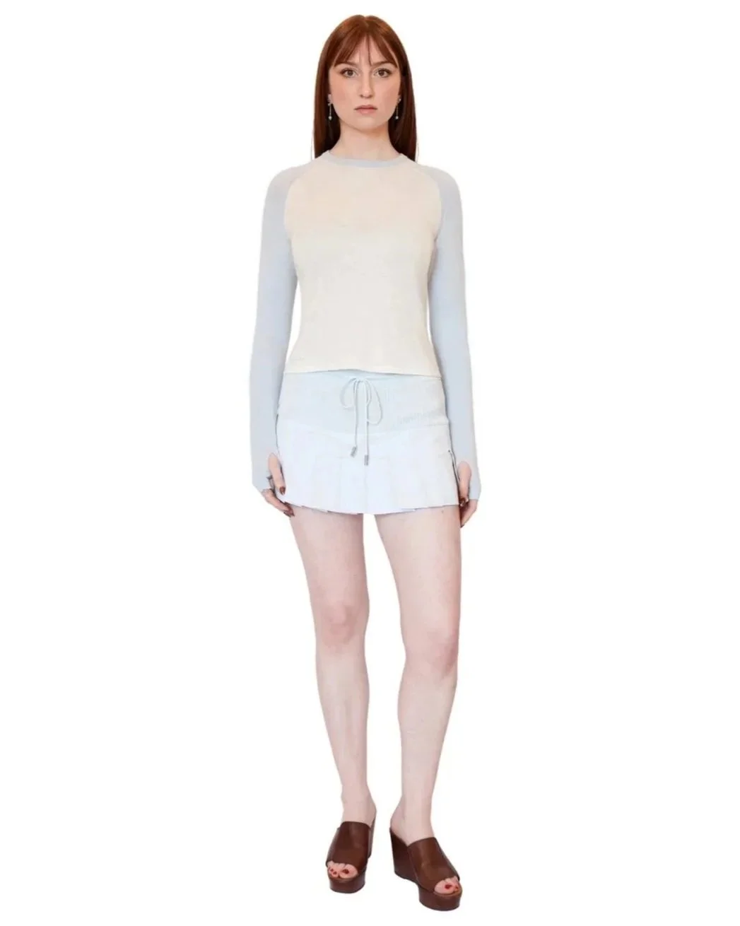 knit pleated skirt