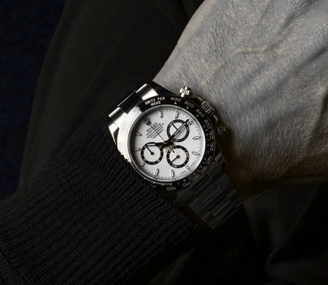 Rolex cosmograph daytona panda dial stainless steel sports model