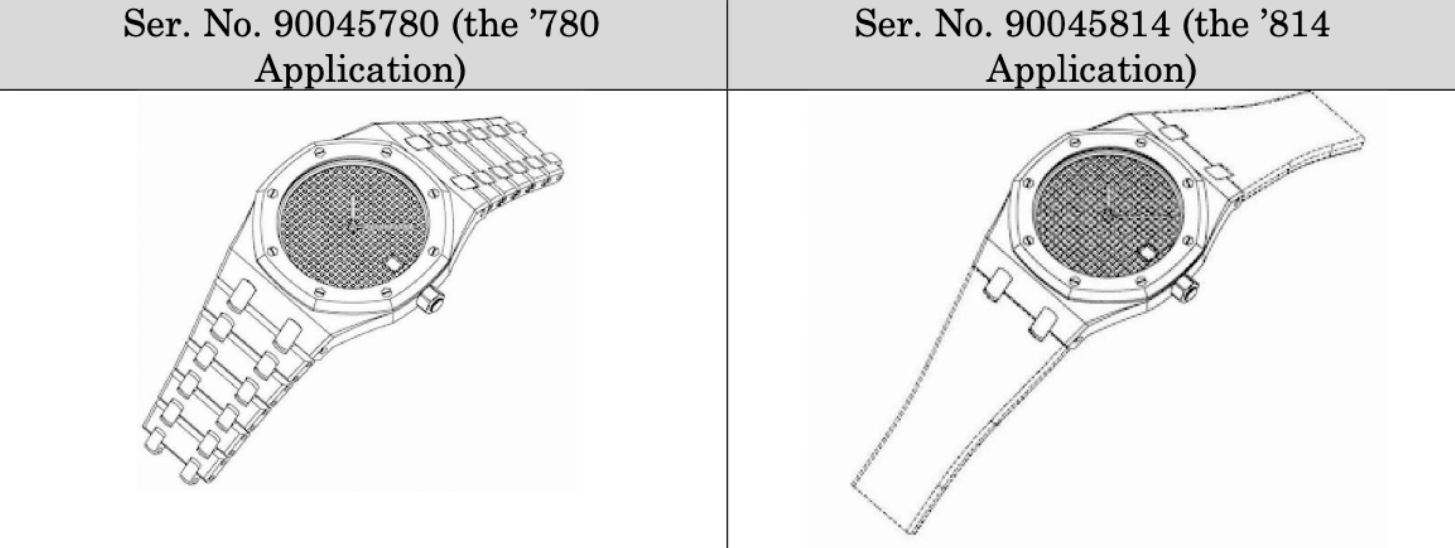 Audemars Piguet Royal Oak trademark and design protection discussion.