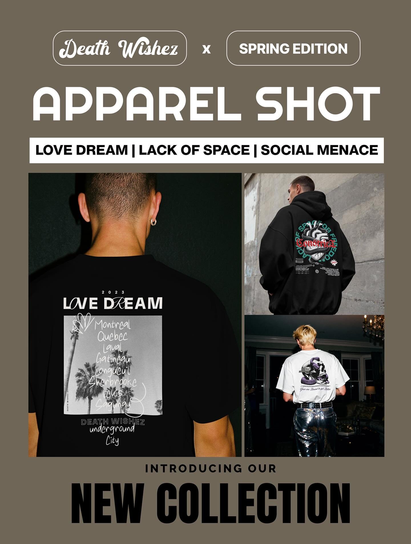 INTRODUCING OUR NEWEST COLLECTION. 
.
Notre nouvelle collection de printemps 2026 sera disponible sur tout nos plateformes de vente le 01/02/2026. 
.
Parce que notre message est beaucoup plus puissant gr&acirc;ce &agrave; vous!
.
#apparel #clothing #