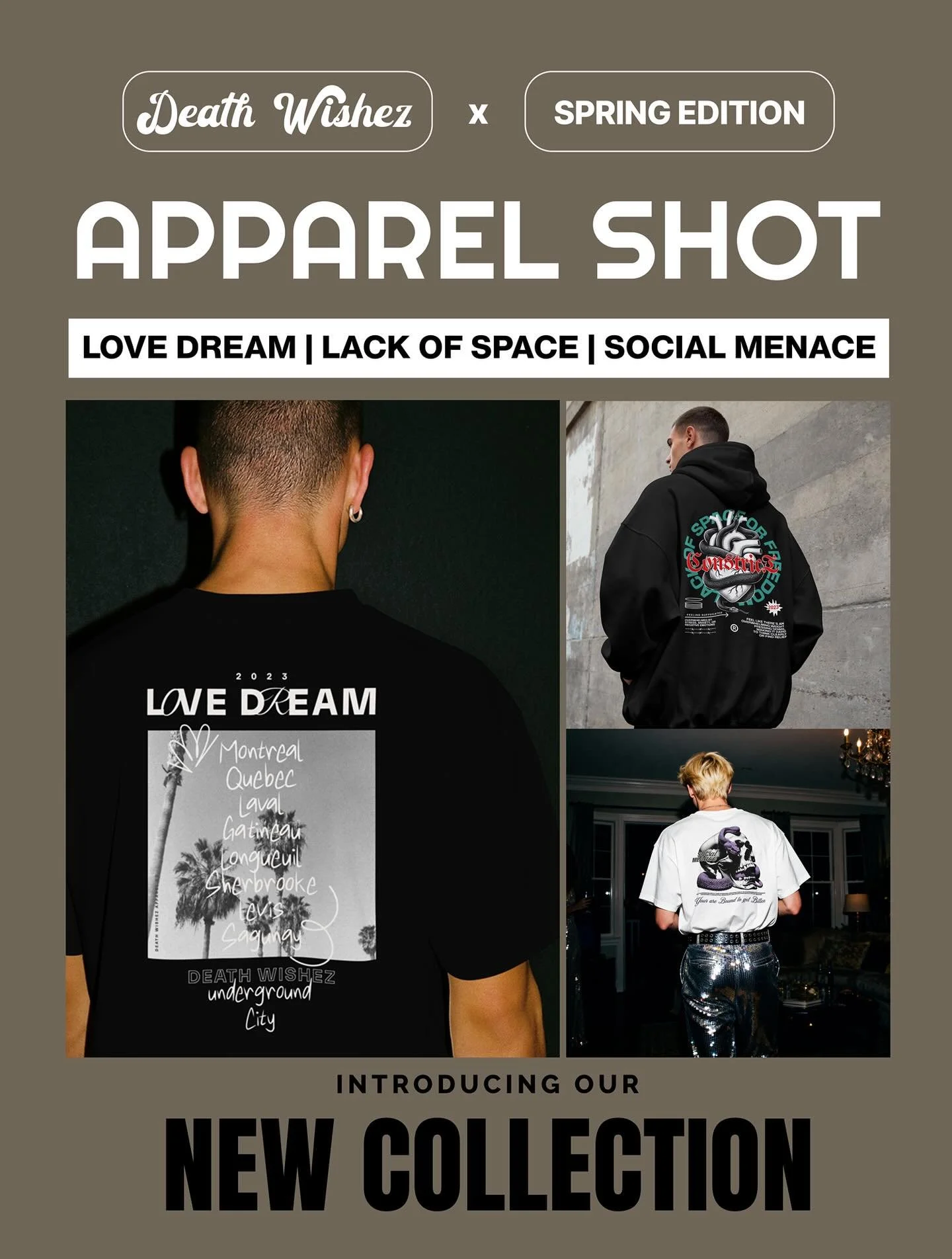 INTRODUCING OUR NEWEST COLLECTION. 
.
Notre nouvelle collection de printemps 2026 sera disponible sur tout nos plateformes de vente le 01/02/2026. 
.
Parce que notre message est beaucoup plus puissant gr&acirc;ce &agrave; vous!
.
#apparel #clothing #